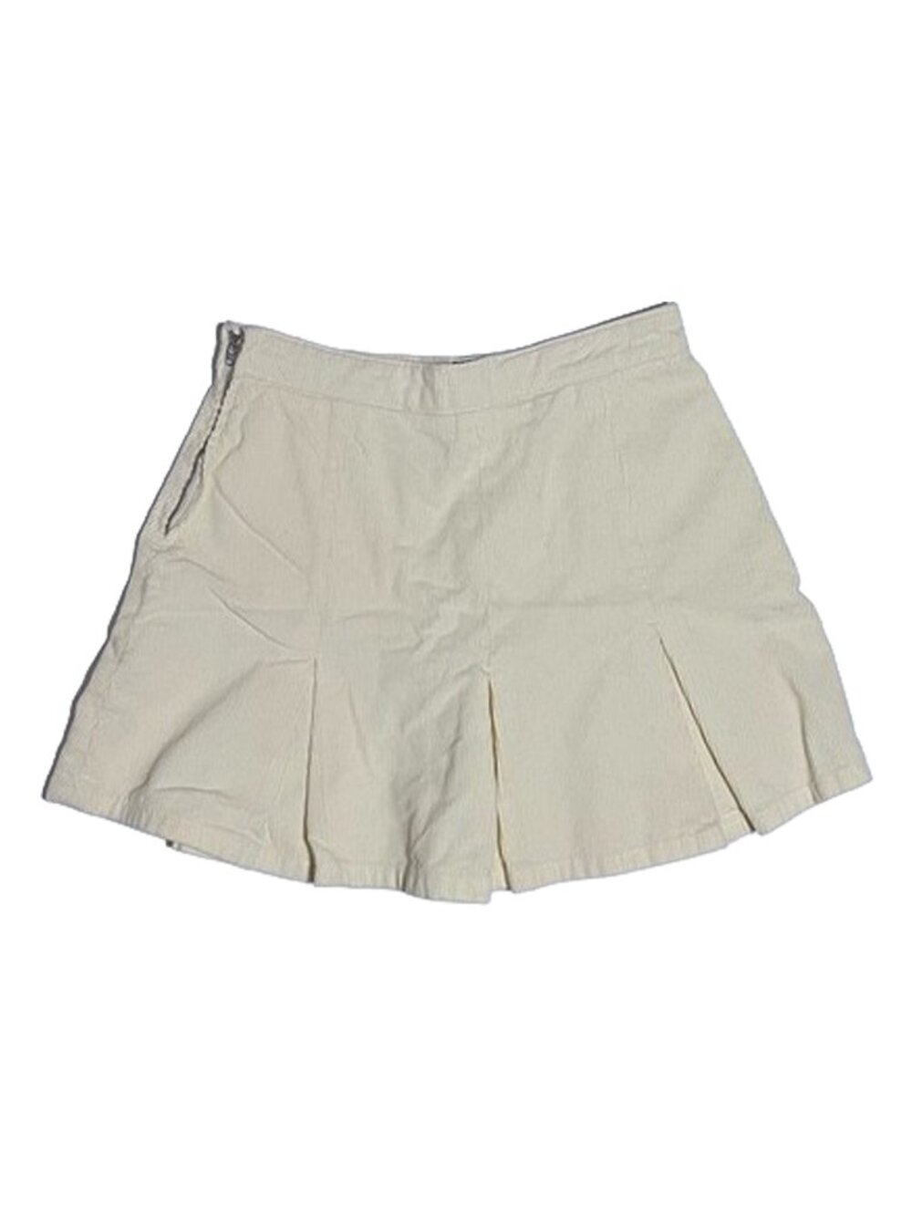Corduroy Pleated Mini Skirt